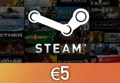 Steam Wallet Card €5 EU Activation Code — лицензионный ключ