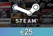 Steam Wallet Card €25 Global Activation Code — лицензионный ключ