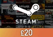 Steam Wallet Card £20 Global Activation Code — лицензионный ключ