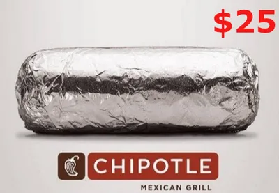 Chipotle $25 Gift Card US — лицензионный ключ
