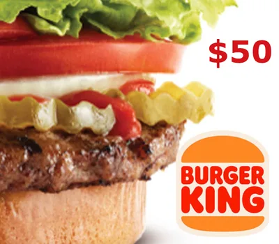 Burger King $50 Gift Card US — лицензионный ключ