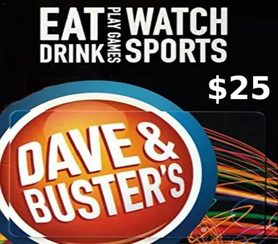 Dave & Buster's $25 Gift Card US — лицензионный ключ