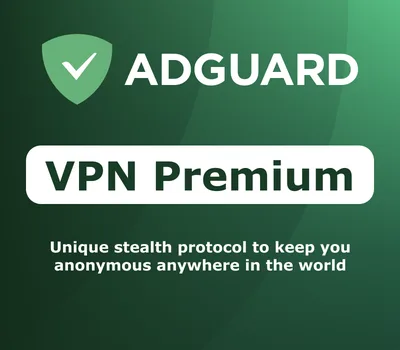 AdGuard VPN Premium Key (1 Year / 10 Devices) — лицензионный ключ