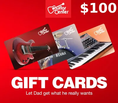 Guitar Center $100 Gift Card US — лицензионный ключ
