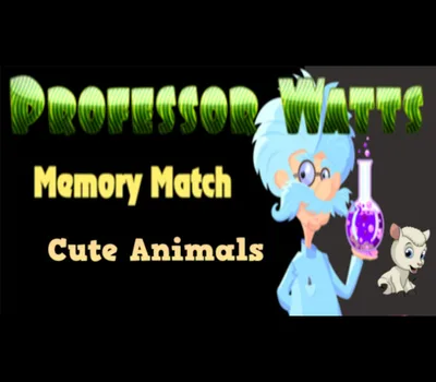 Professor Watts Memory Match Cute Animals PC Steam CD Key — лицензионный ключ