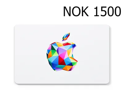Apple 1500 NOK Gift Card NO — лицензионный ключ