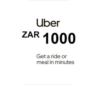 Uber 1000 ZAR Gift Card — лицензионный ключ