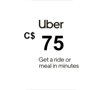 Uber CAD 75 Gift Card CA — лицензионный ключ