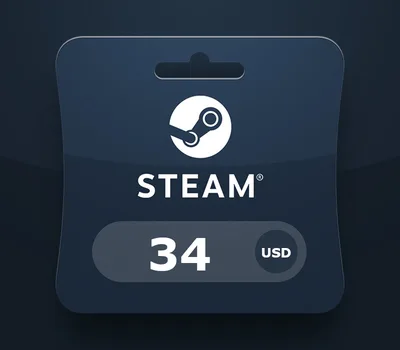 Steam Gift Card USD 34 US Activation Code — лицензионный ключ