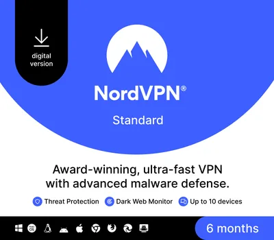 NordVPN Standard CA Key (6 Months / 10 Devices) — лицензионный ключ