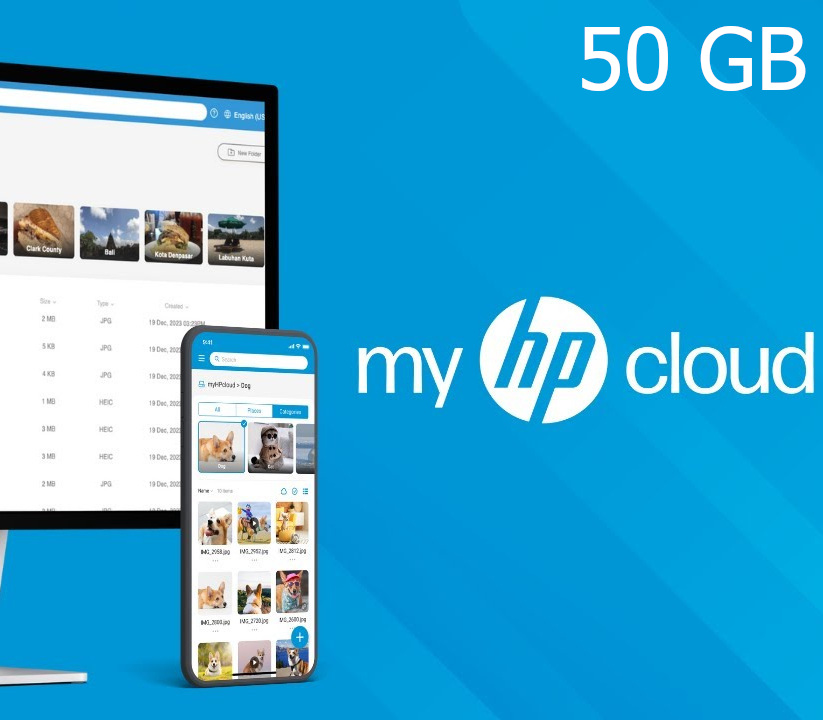Hewlett Packard - myHPcloud Cloud Storage 50 GB AU Key