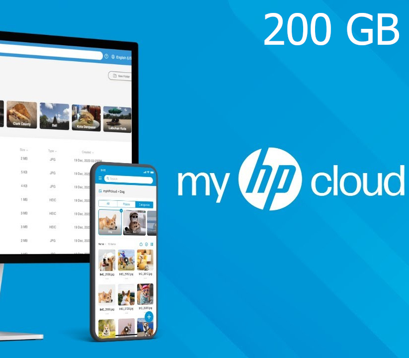 Hewlett Packard - myHPcloud Cloud Storage 200 GB AU Key