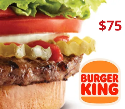 Burger King USD 75 Gift Card US — лицензионный ключ